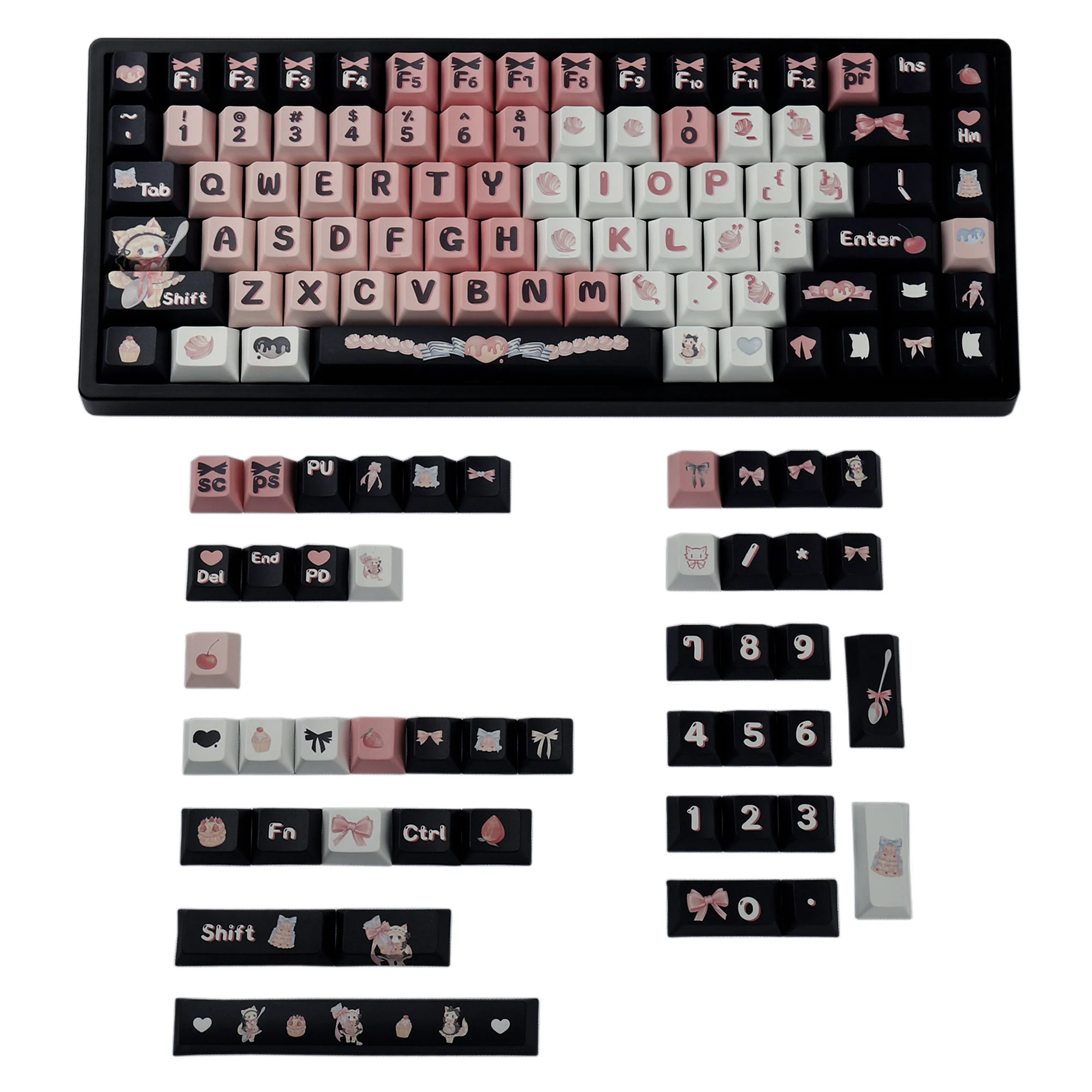 

Guardian business card theme keycaps Original highly mechanical keyboard PBT sublimation keycaps 60/68/84 and other dedicated