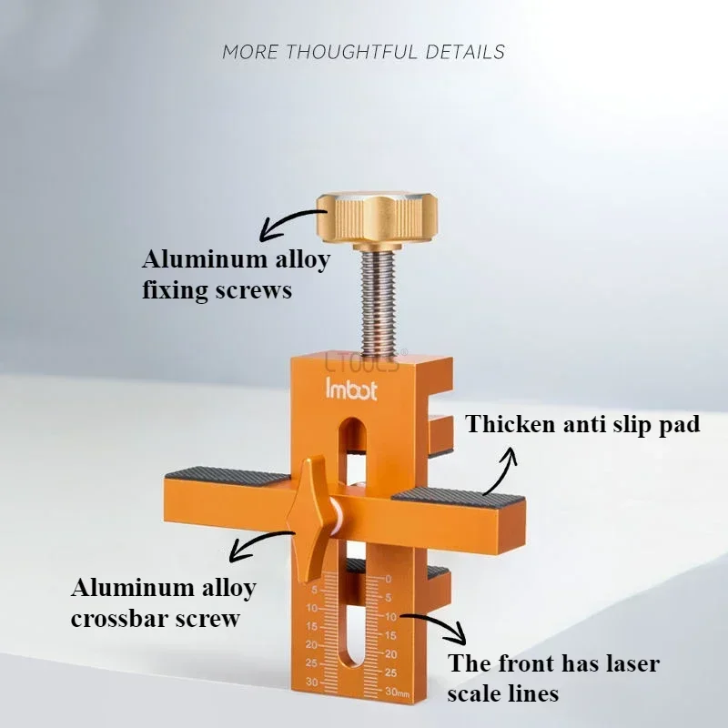 Cabinet Door Installation Auxiliary Clamp Woodworking Quick Mounting Clamp Closet Positioning 7-40mm Aluminum Alloy Mounting Jig