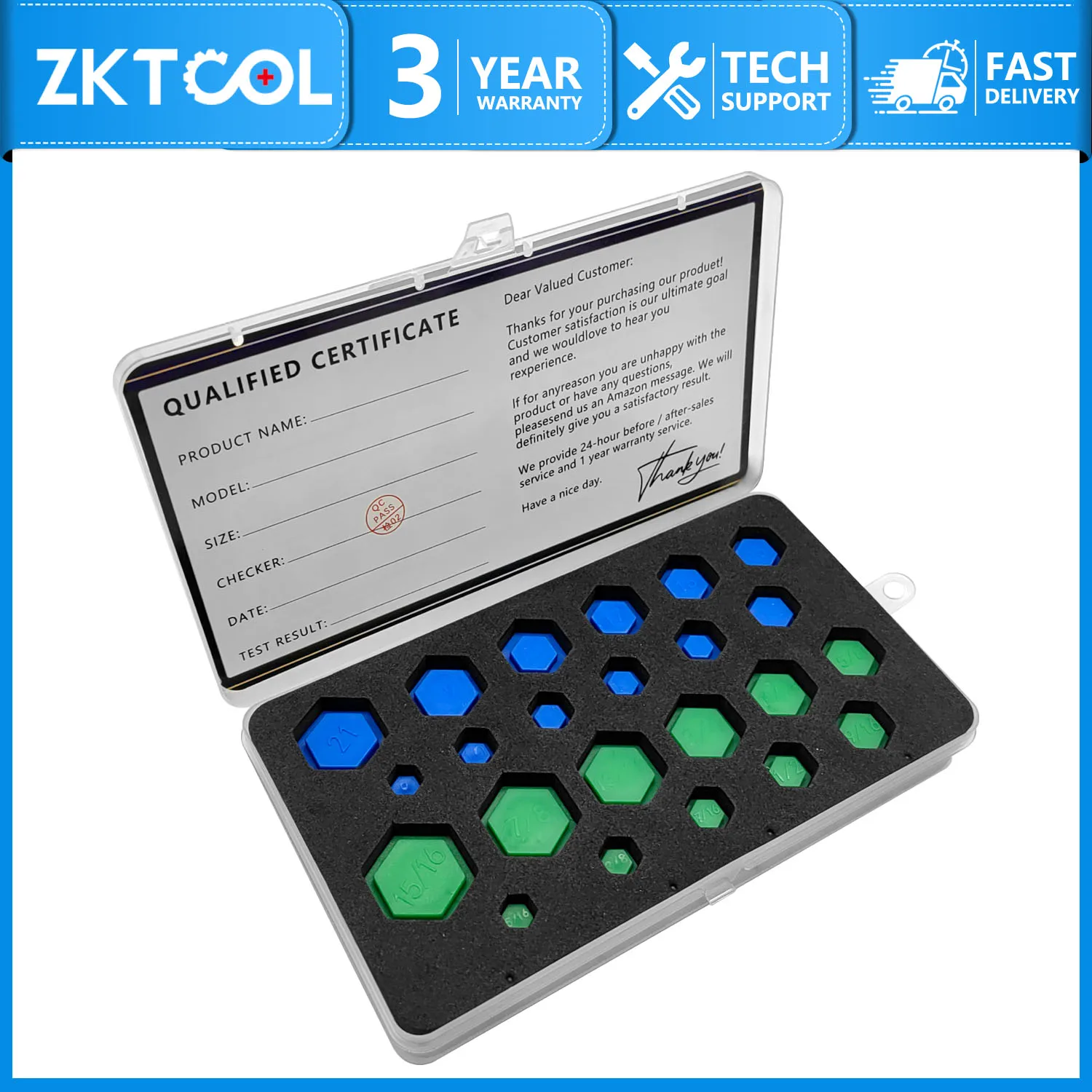 

23 Piece Magnetic Socket Insert Adapter Set - Upgrade Breakaway - SAE and Metric 5/16" - 7/8", 8mm - 19mm