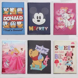 Cartoon Mickey & Princess Passport Cover Men Women PU Leather Travel Passport Holder Case Card ID Holders 14.5*10cm