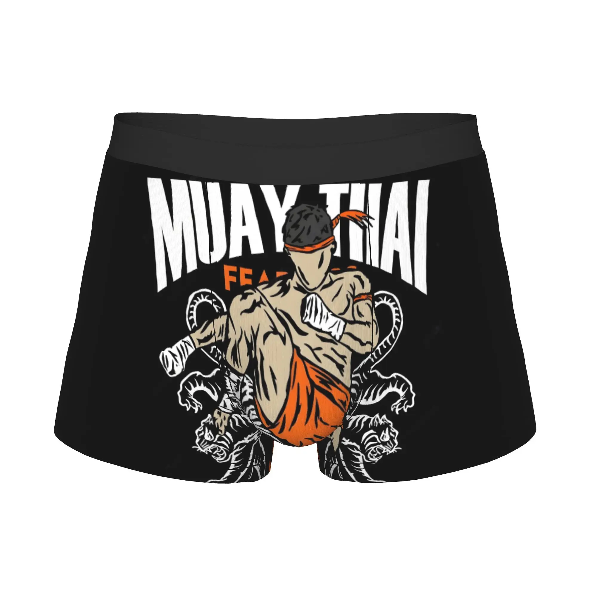 Male Fashion Muay Thai Martial Arts Fighter Underwear Warrior Spirit Boxer Briefs Soft Shorts Panties Underpants