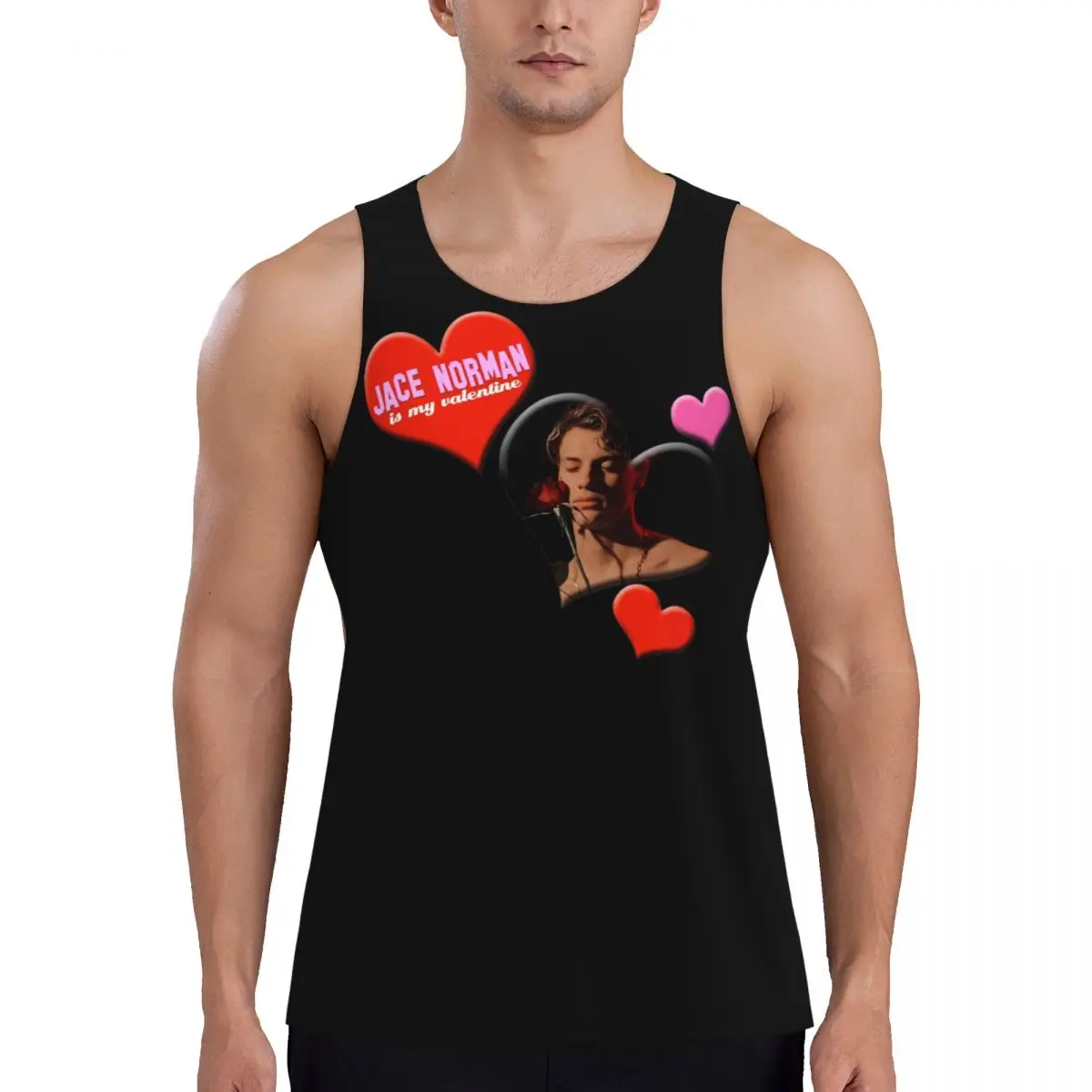 Secado rápido Jace Norman es mi San Valentín gimnasio tanque músculo sin mangas camisa culturismo chaleco transpirable