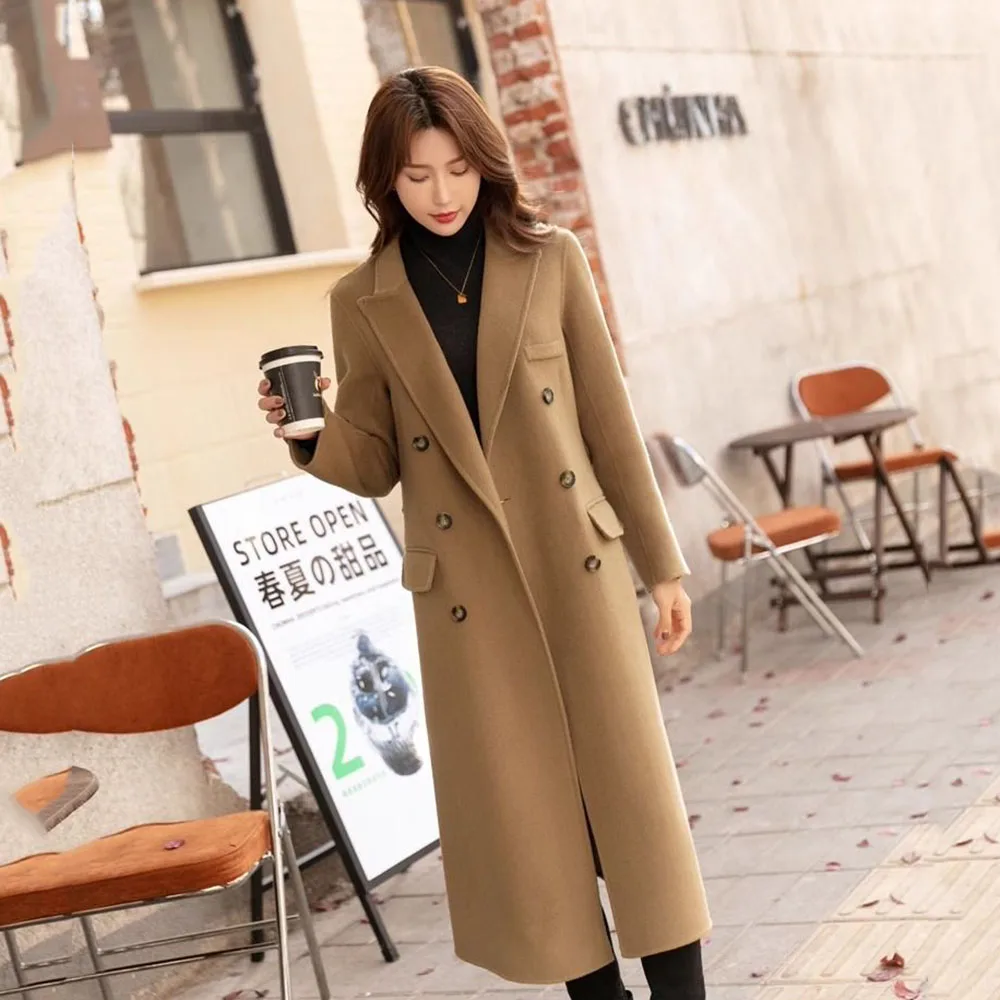 French Temperament Advanced Woolen Coat Female 2024 Autumn And Winter New High-end Fashion Joker Loose Woolen Coat Female Tide.