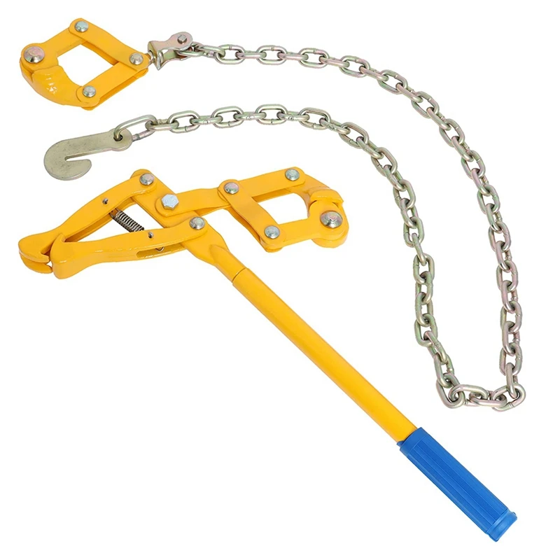 Hot Chain Strainer Fence Repair Compact Tool,Barbed Wire Tightener 47.25 Inch Chain Capacity 2200Lbs Barbed Wire Stretcher