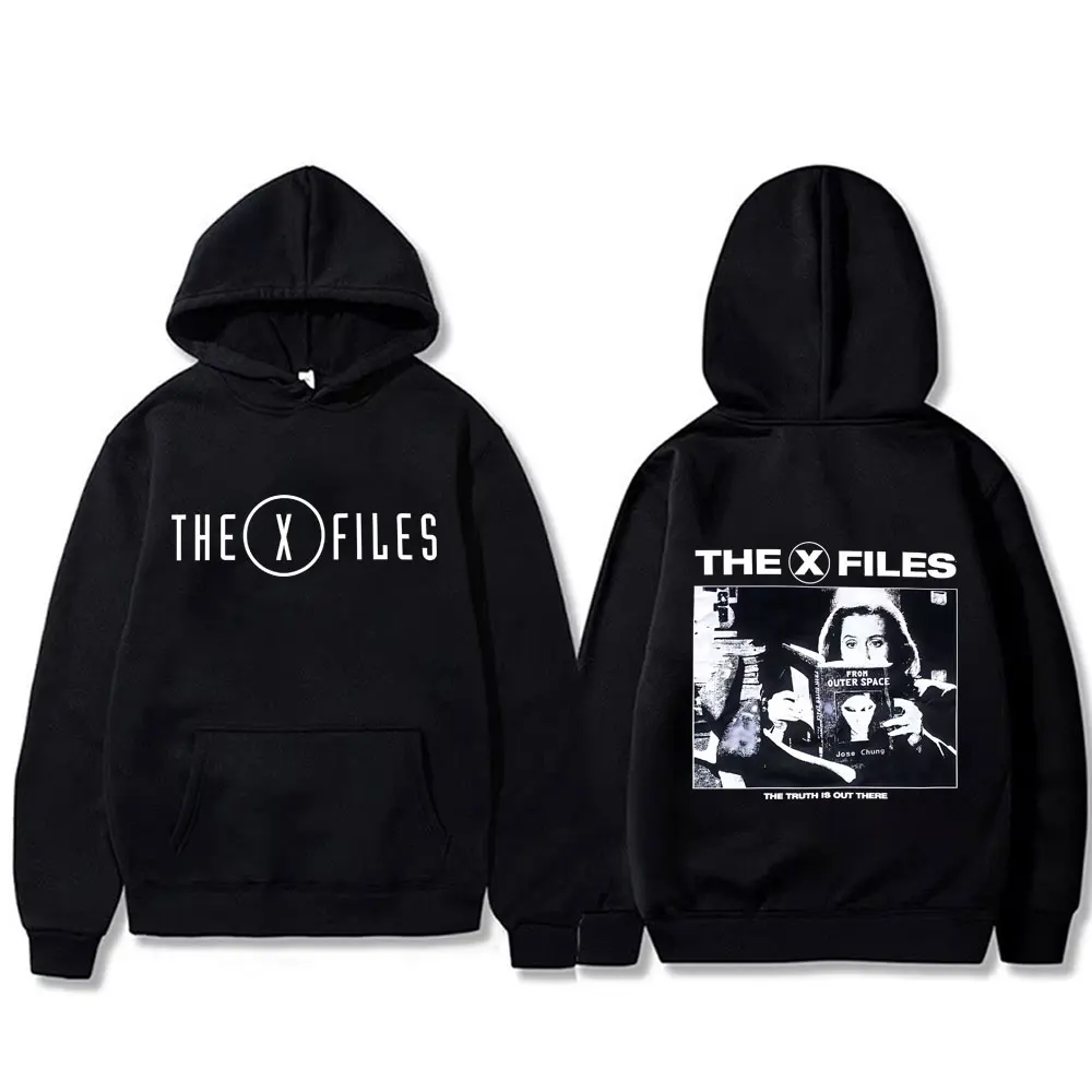 Sweat à capuche The X Files The Truth Is Out There pour hommes et femmes, sweat-shirt décontracté en molleton de coton, sweat à capuche rétro gothique rock pour hommes