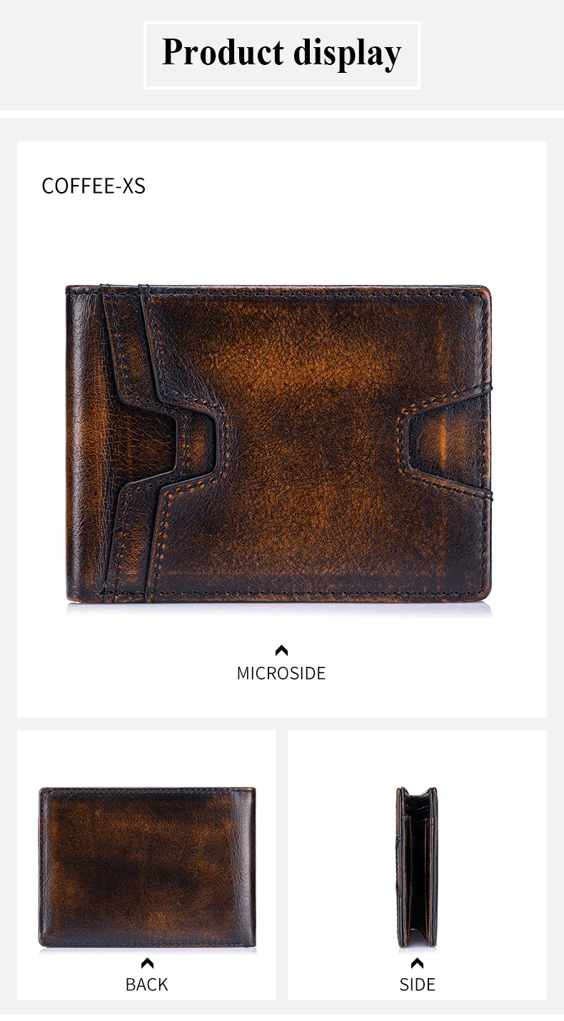 SCHLATUM Vordertaschen-Geldbörse für Herren, schmal, leicht, RFID-blockierend, echtes Leder, zweifach faltbar, dünne Geldbörse mit 10 Kartenfächern – Detail 9