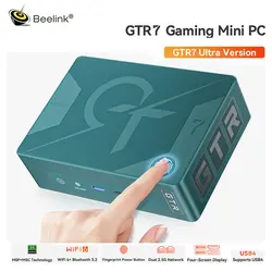 Beelink GTR7 Mini Pc para juegos AMD Ryzen7 7840HS 65W gamer de oficina DDR5 Ram 32G SSD 1TB Wifi6 BT5.2 8K dp pantalla mini pc portátil