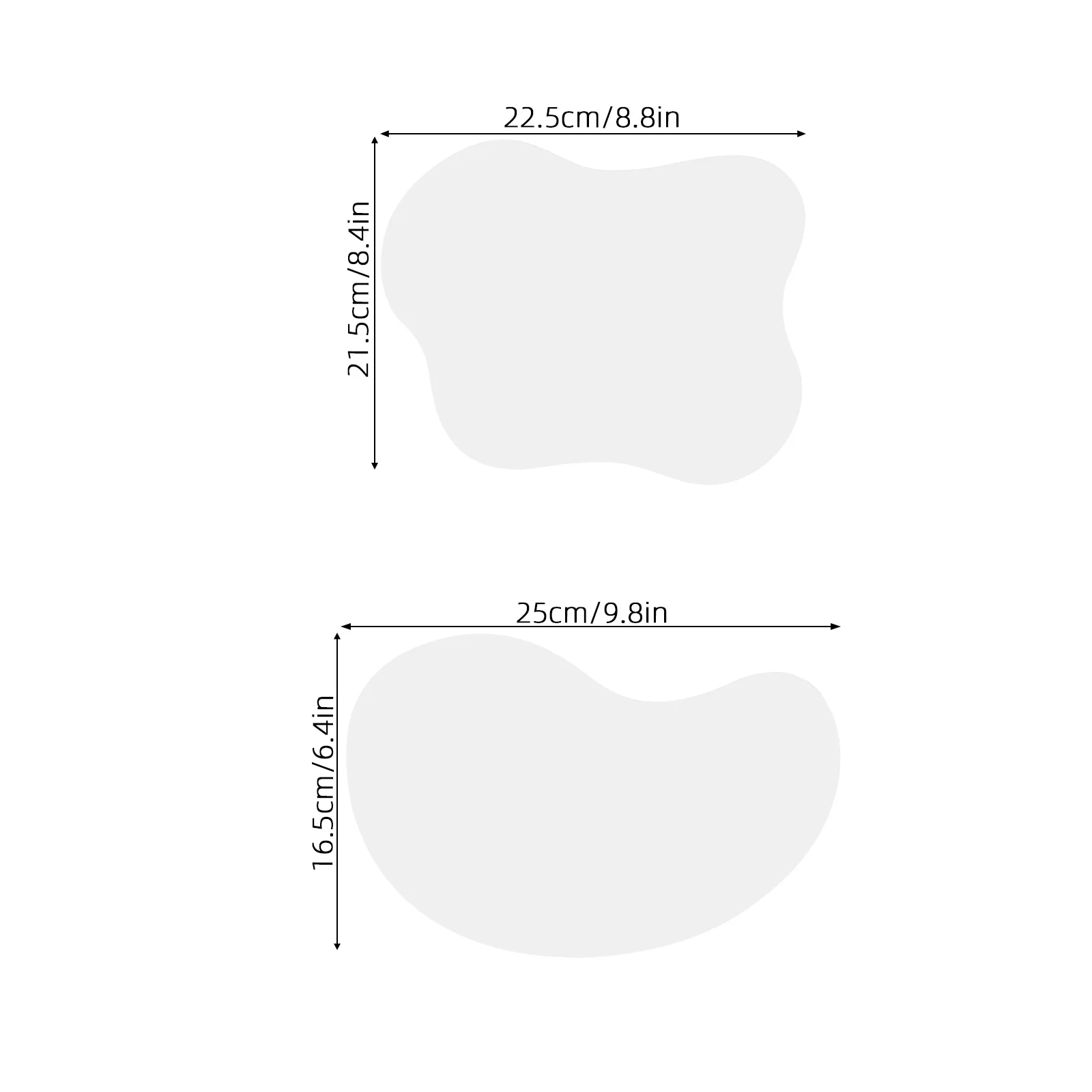 Tablero de reflejo de micropaisaje curvo para decoración de pueblo en miniatura, estanque de exhibición de Navidad, espejo de patinaje festivo, 2 uds.