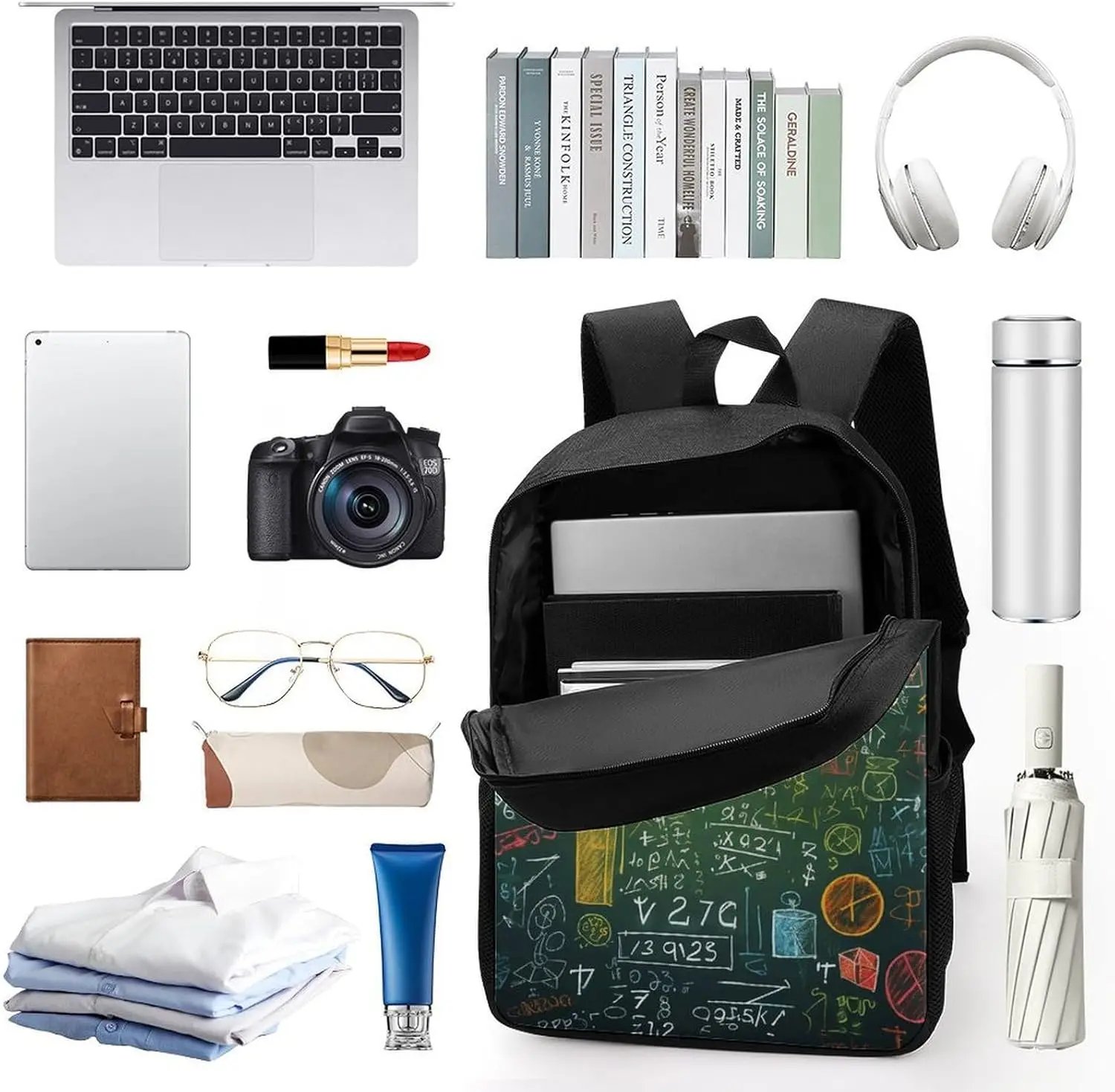 Math Question Bookbag - Ultra Lightweight Portable Backpack Work Travel Backpack For Men Women Fits 16 Inch Notebook