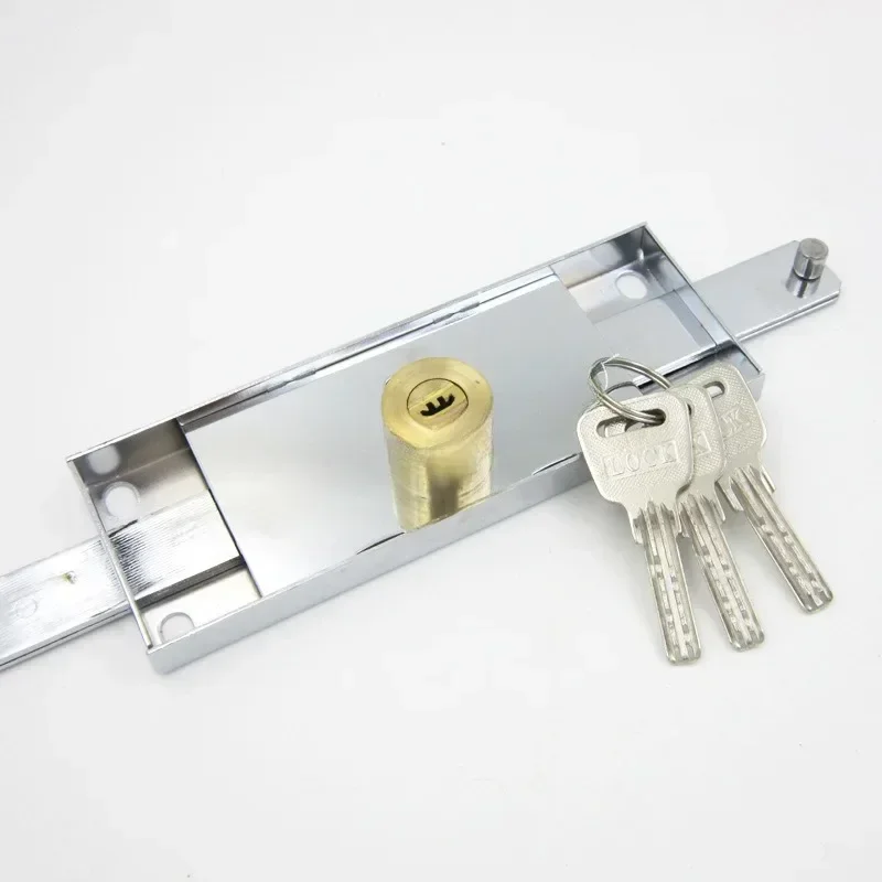 Rolling Security Door Lock Roll Gate Anti-theft Locks with Key Install Middle or Bottom Shutter Safe Lock Garage Home Hardware