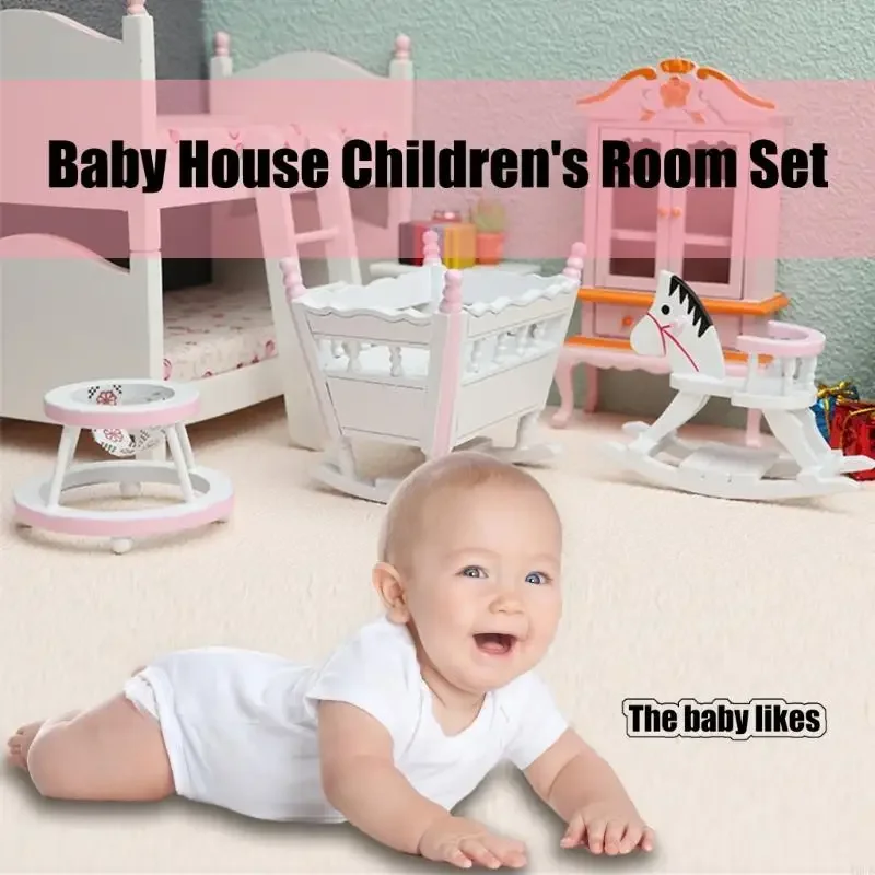 

3 шт. деревянные кукольные домики аксессуары для детской комнаты ролевые игры игрушки для детей Коллекционная реалистичная набор