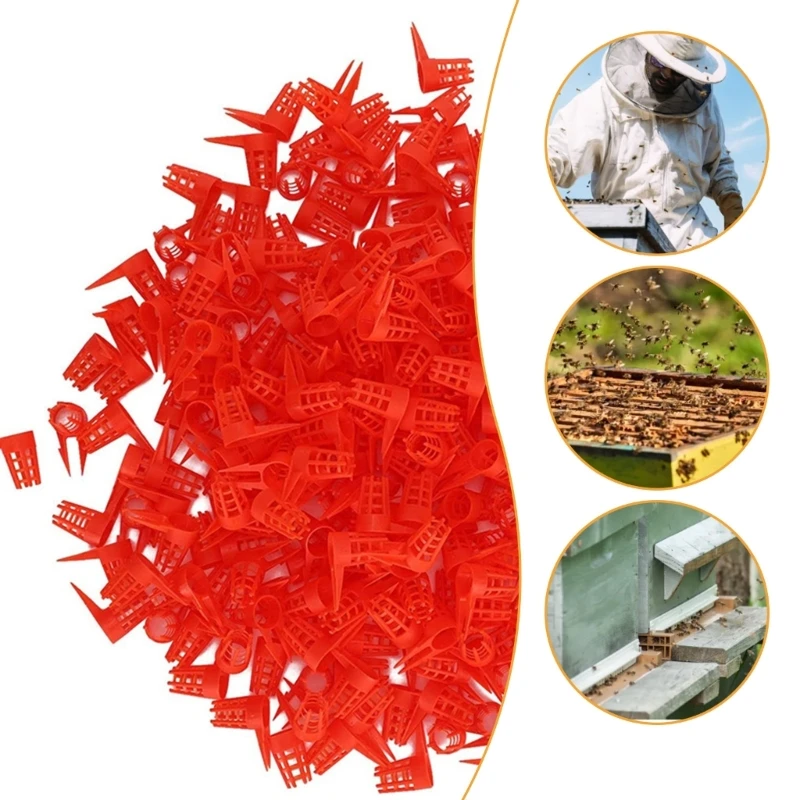 20 szt. Plastikowy otwór, klatki ochronne na komórki, ochraniacze na komórki królowej, królowa pszczół