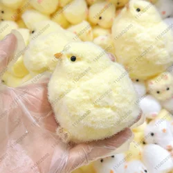 Big Yellow Chicken Taba Squishy Cute Fuzzy Chick Hen Squeeze Toy Mochi Toy Stress Release Hand Relax Gift Toy