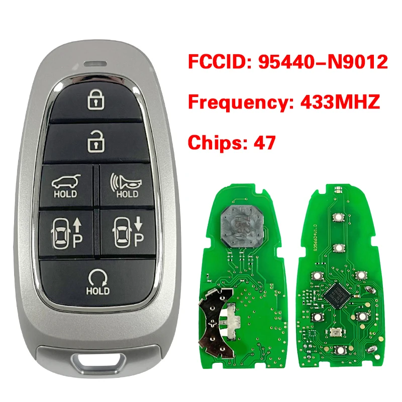 

CN020317 Aftermarket Key For Hyundai Tucson 2022 Smart Key 7 Buttons Keyless Remote Fob 433MHz 47 chip 95440-N9012