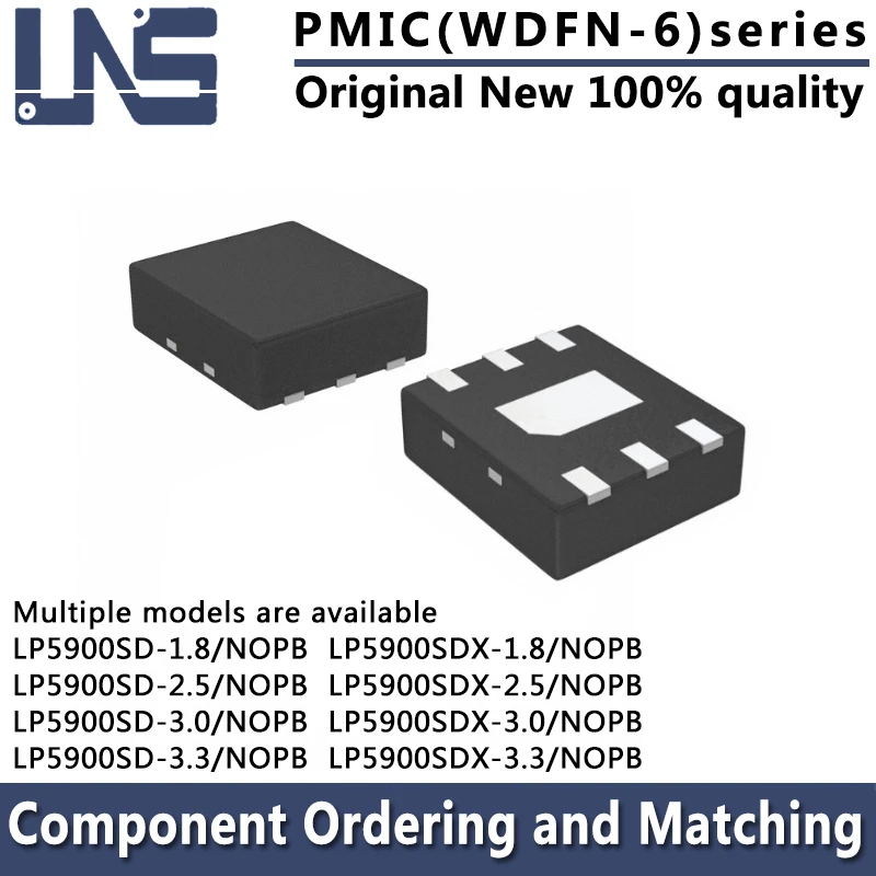 1PCS LP5900SD-1.8 LP5900SD-2.5 LP5900SD-3.0 LP5900SD-3.3 LP5900SDX-1.8 LP5900SDX-2.5 LP5900SDX-3.0 LP5900SDX-3.3/NOPB WDFN6 PMIC