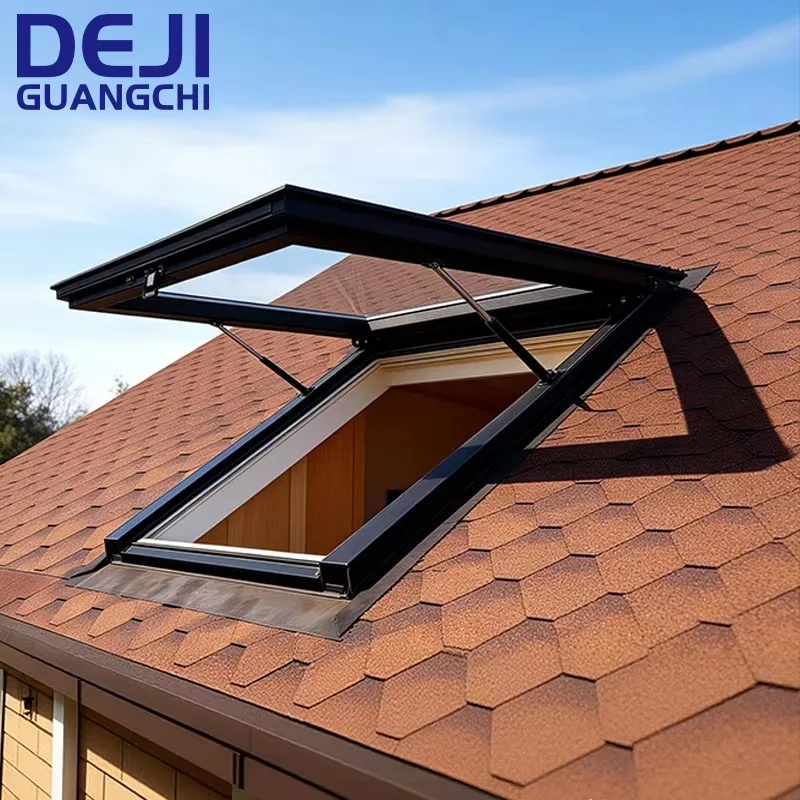 Custom Fixed Modern Aluminum Skylight Window Double Glazed Glass Roof Window For Villa Sunroom And Residential Project Use