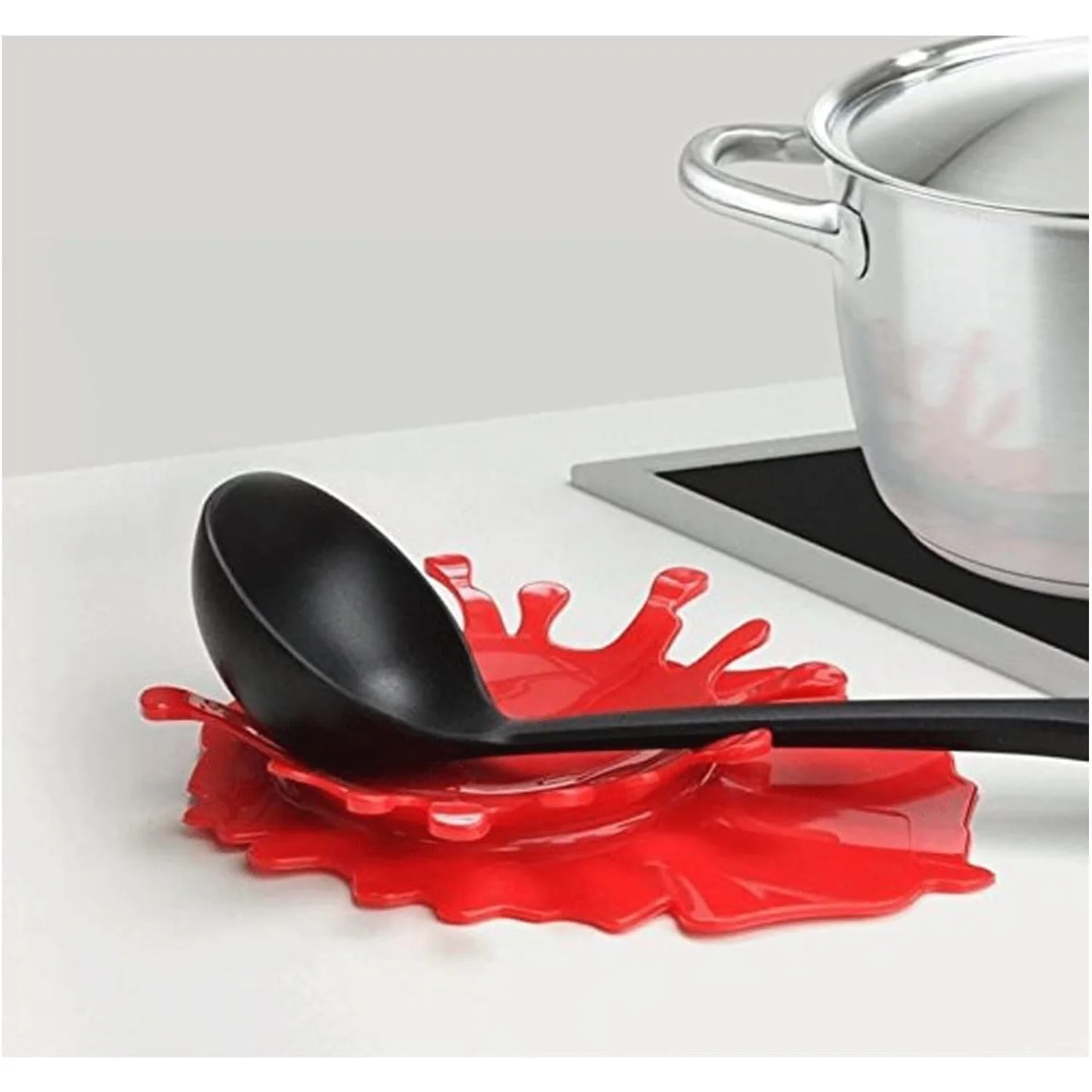 Spoon Rest Holder Silicone Ketchup Shape Holders Splash Spoon Rest by  Kitchen Cooking Aid Cup Holder Creative Gift