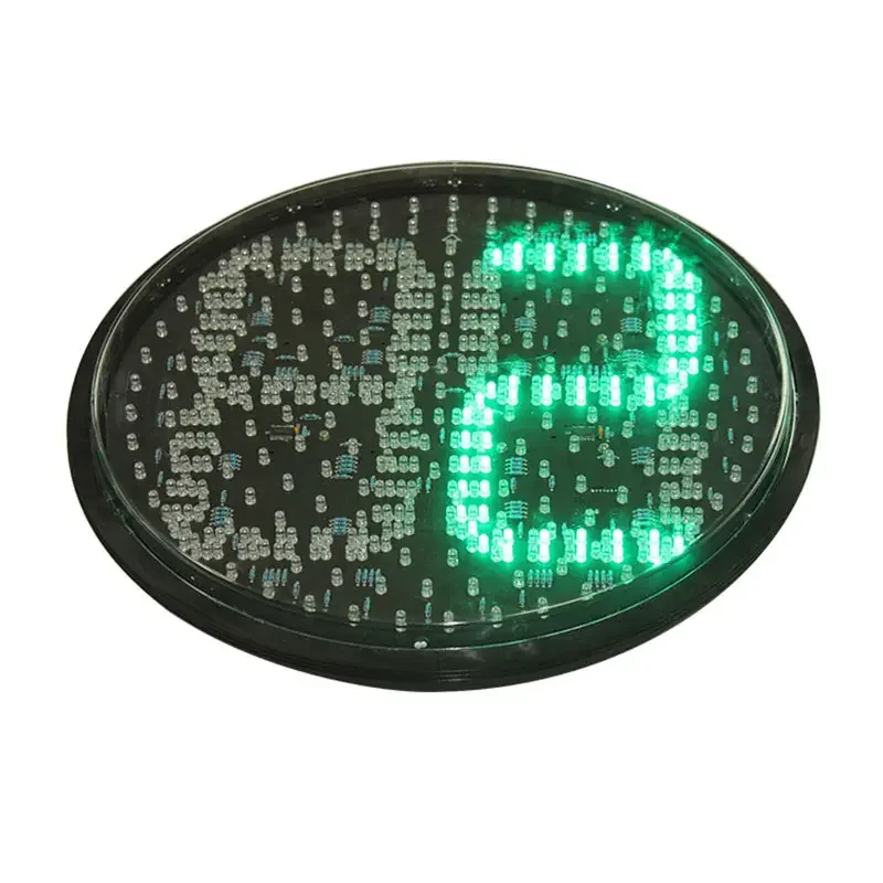 LED Countdown Timer 300mm Volledige Bal Display met Rode/Groene LED's AC85-265V Countdown Timer voor Promoties Gele Achtergrond