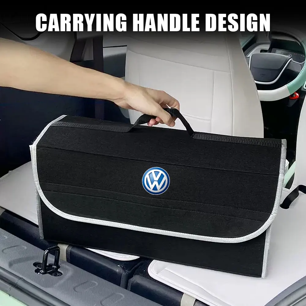 Car Storage Bag Trunk Organizer Storage Box Accessories For Volkswagen R Jetta Golf Tiguan Beetle Polo Passat VW Caddy Rline GTI