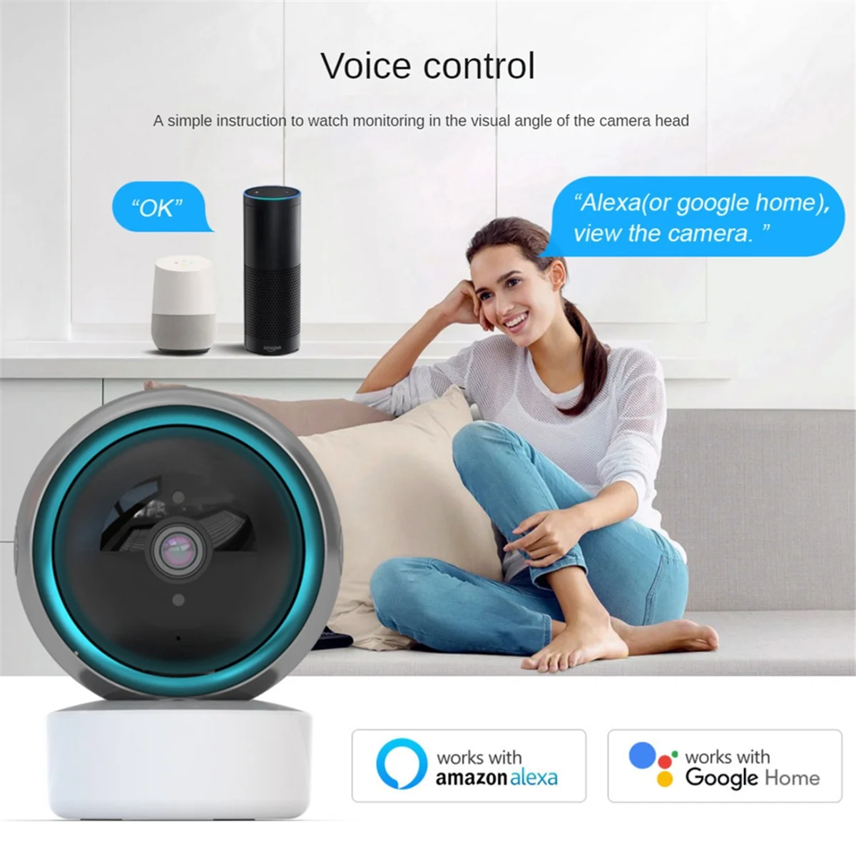 A14M 2MP Tuya スマート Wifi ベビーモニター監視 1080P ミニカメラ自動追跡双方向オーディオ IP カメラ英国プラグ