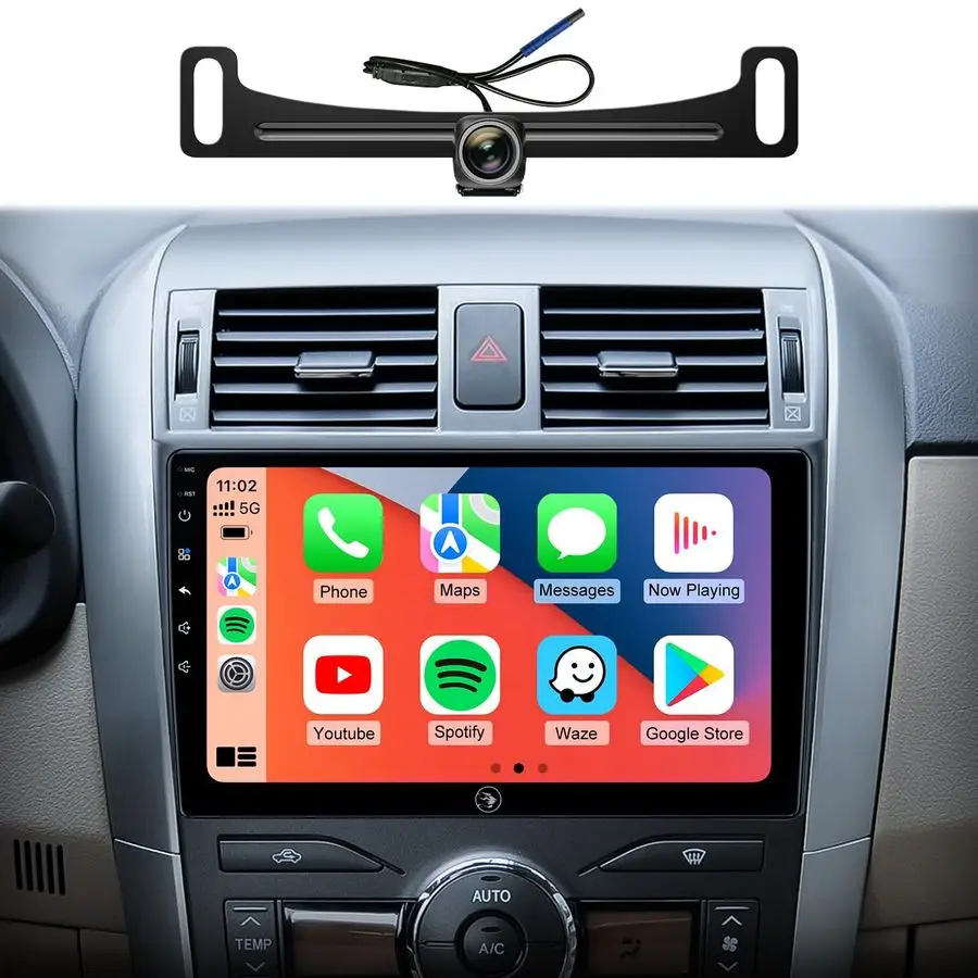 

Автомобильная стереосистема Wi-Fi Android 12 для Toyota Corolla 2008 2009 2010 2011 2012, 9-дюймовый IPS HD сенсорный экран Автомобильный радиоприемник Беспроводной CarPlay An