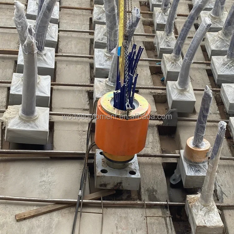 Prestress 100T 300 500 Tons Multi Strands Tensioning Electric Hollow Hydraulic With Seal Kits