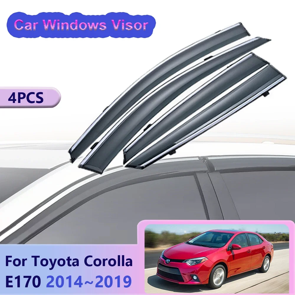 Window Visor for Toyota Corolla E170 Levin Elegance Altis X Sedan 2014~2019 Side Sun Rain Guard Deflector Vent Awning Accessorie