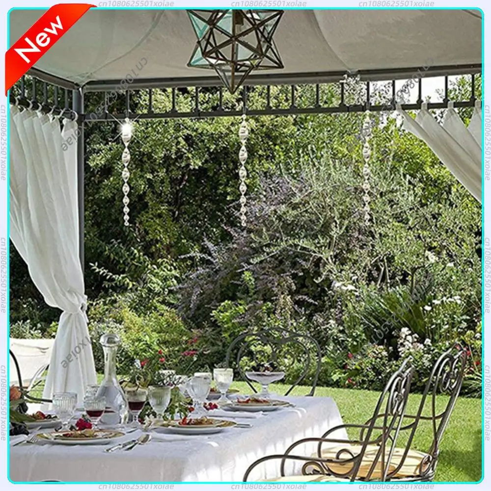 12-60pcs Bird Repellent Reflective Rods 30cm Scare Birds Repeller Wind Spiral Rotating Rod Hanging Ornaments Home Garden Decor
