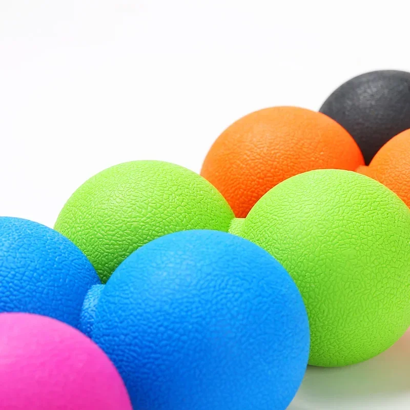 TPE Fascia Ball Lacrosse Muscle Relaxation Exercise Sports Fitness Yoga Peanut Massage Ball Trigger Points Pressure Pain Relief