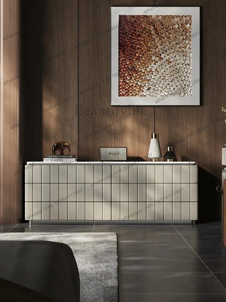 

Italian Minimalist Six-chest Cabinet Bedroom Modern Minimalist Light Luxury High-end Locker Wall Storage Cabinet