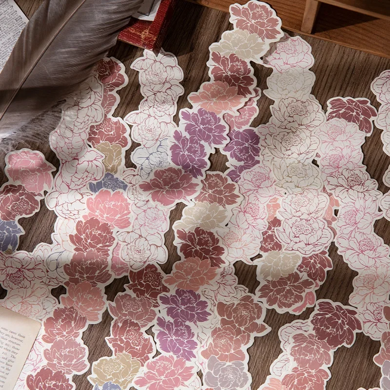 Flower Stream Handmade Scrapbook, Spring Xun Material Book, Lace Series, Writing Board, Handbook Collage, 36 Folhas, 87x225mm