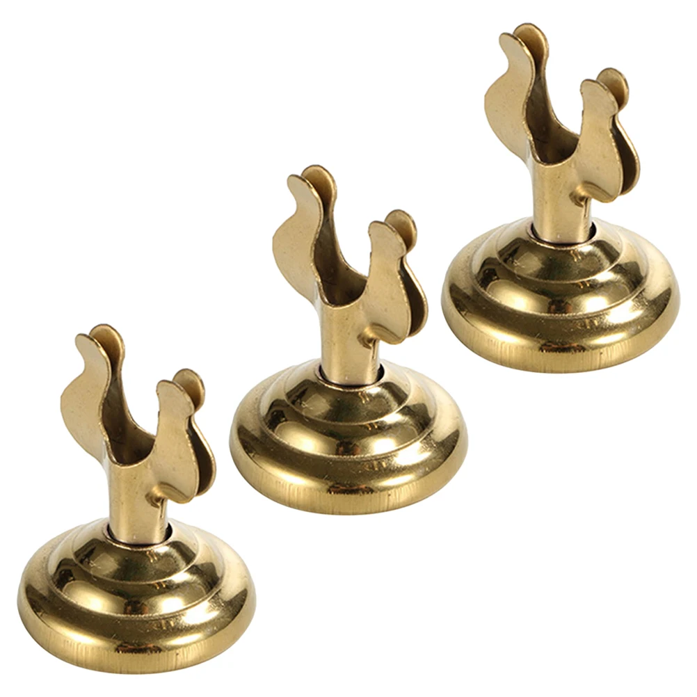 3 Pcs Threaded U-Shaped Wedding Decor Metal Table Number Holders Elegant Note Clip Stand for Cards Photos Menu