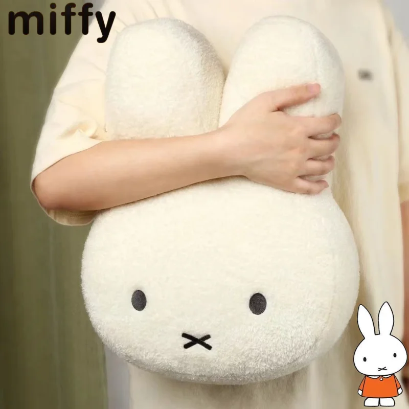 Nuevo Cojín de Peluche con Diseño de Conejo Miffy, Bonito y Creativo, con Patrón de Dibujos Animados, Suave y Cómodo, Ideal como Regalo