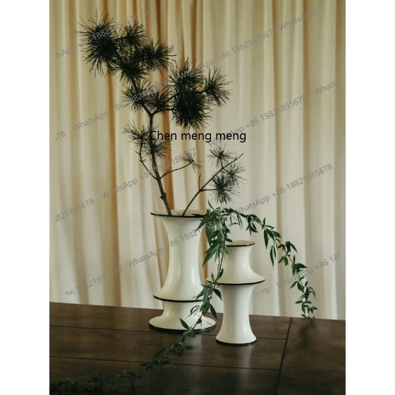 New household, ivory white ceramic vase, home decoration gift