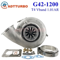 G42 G42-1200 1.15/1.25A/R T4 Vband Turbocharger G42 1200 Turbo Ball Bearing G-Series Turbine 757707-0011 Supercharger For Garret