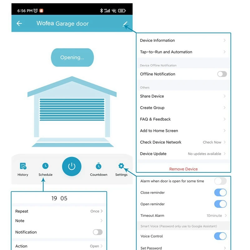 Promozione! Tuya WIFI 2.4G Controller intelligente per apertura porta garage Apri e chiudi tramite APP telefonica compatibile con Alexa e Google Home