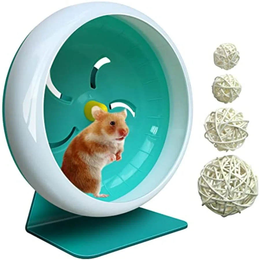

Hamster Silent Wheel, Super-Silent Small Animal Exercise Wheel Accessories, Quiet Hamster Running Wheels with Adjustable Stand