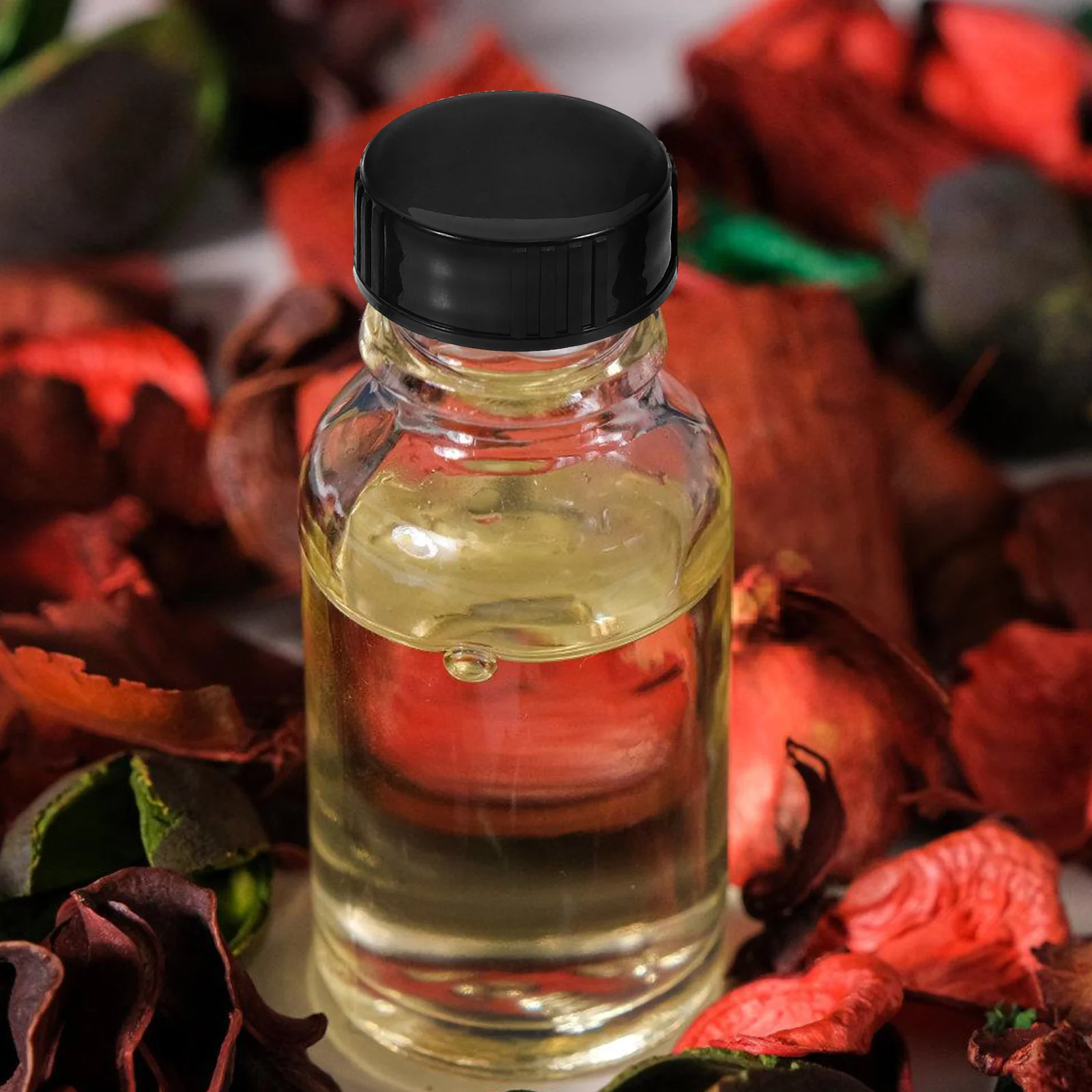 

100 Pcs Inner Cover Essential Oils Dropper Bottle Lid Dispenser Cap Plastic Sealing Caps