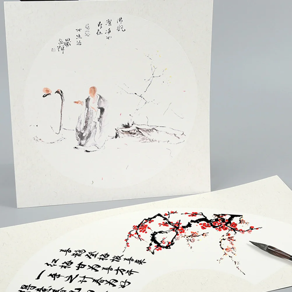 

10 Sheets Thickened Xuan Paper 33x33cm Traditional Chinese Art Paper for Brush Painting Calligraphy DIY Creative Projects