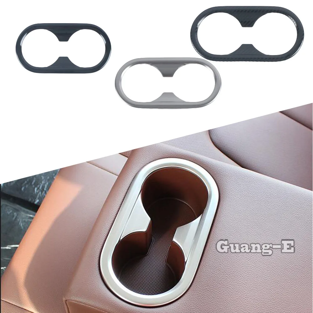 

For Hyundai Elantra Avante 2021 2022 2023 Stainless Steel Car Rear Cup Holder Trim Decoration Trim Auto Interior Accessories