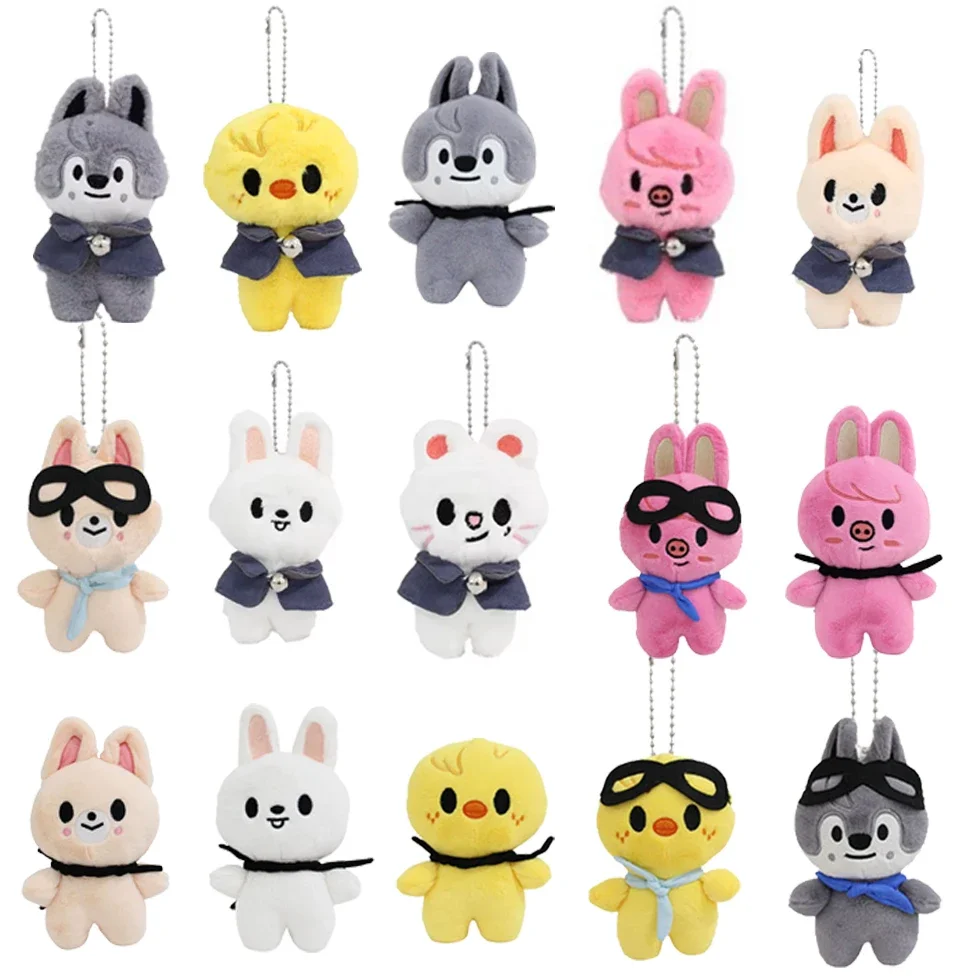 Kpop Skzoo-Llavero de peluche con forma de perro, colgante pequeño, juguetes para niños, mochila, colgantes, llavero de animales, regalo de cumpleaños