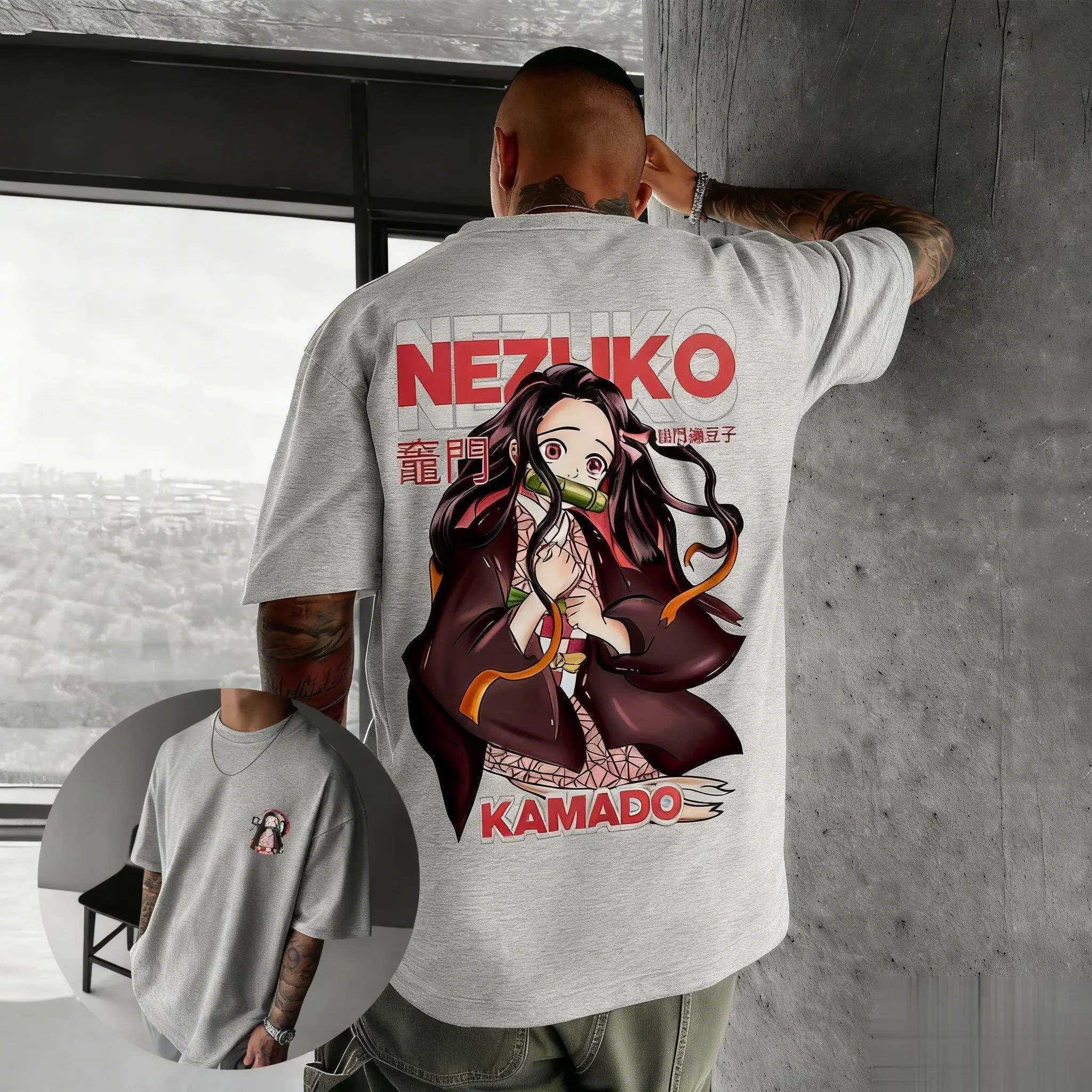 Nezuko Kimetsu No Yaiba Anime T Shirt Uomo Donna Manica corta Tee Demon Slayer Grafica Casual Magliette e camicette 2026 Estate Streetwear Cosplay