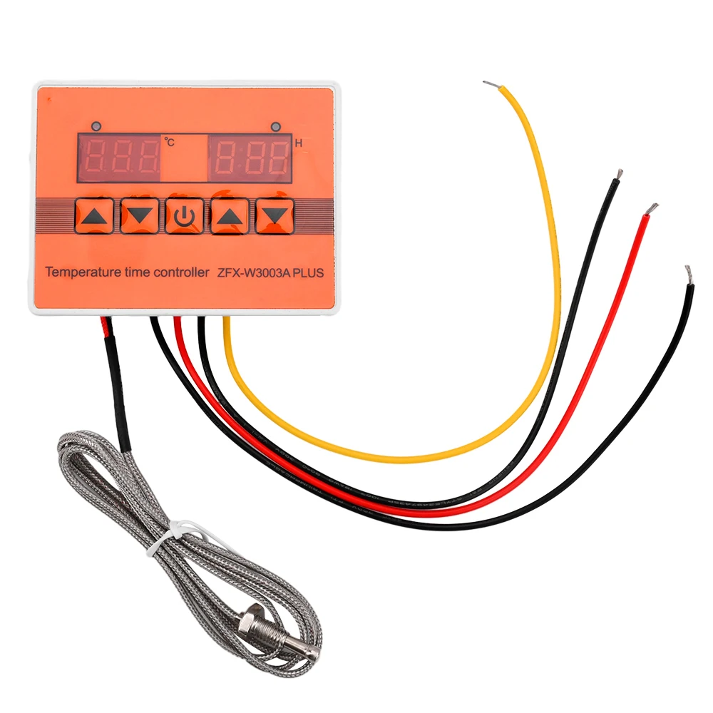 Termostat tampilan Digital cerdas, keluaran DC 12V/24V/AC110-220V 240W/480W/2200W dengan Sensor suhu tipe K-160 ~ 999 derajat Celsius