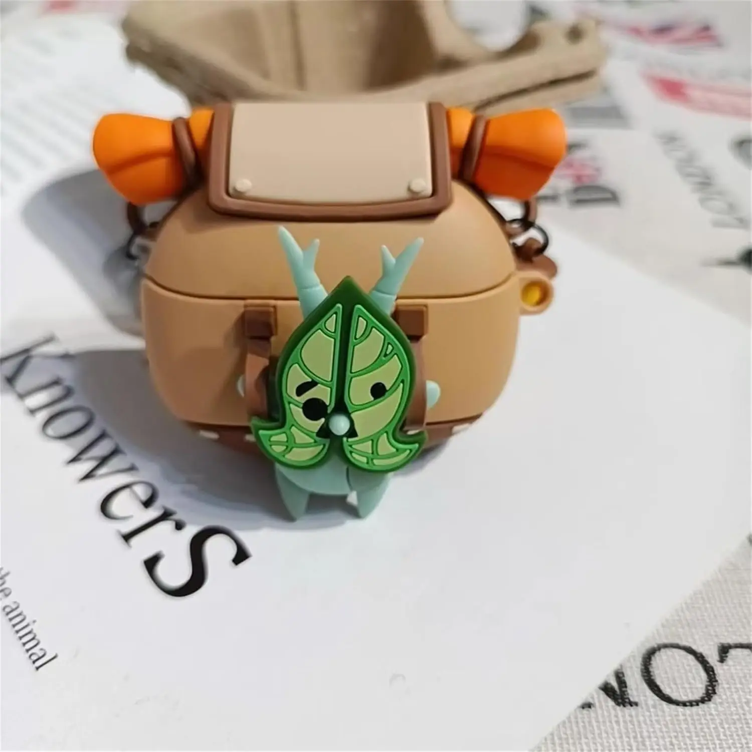 حافظة سماعة رأس لهاتف هواوي فري كليب، حافظة لسماعات الأذن من السيليكون بتصميم الرسوم المتحركة اليهاهاى اللطيفة مع خطاف للأولاد والبنات