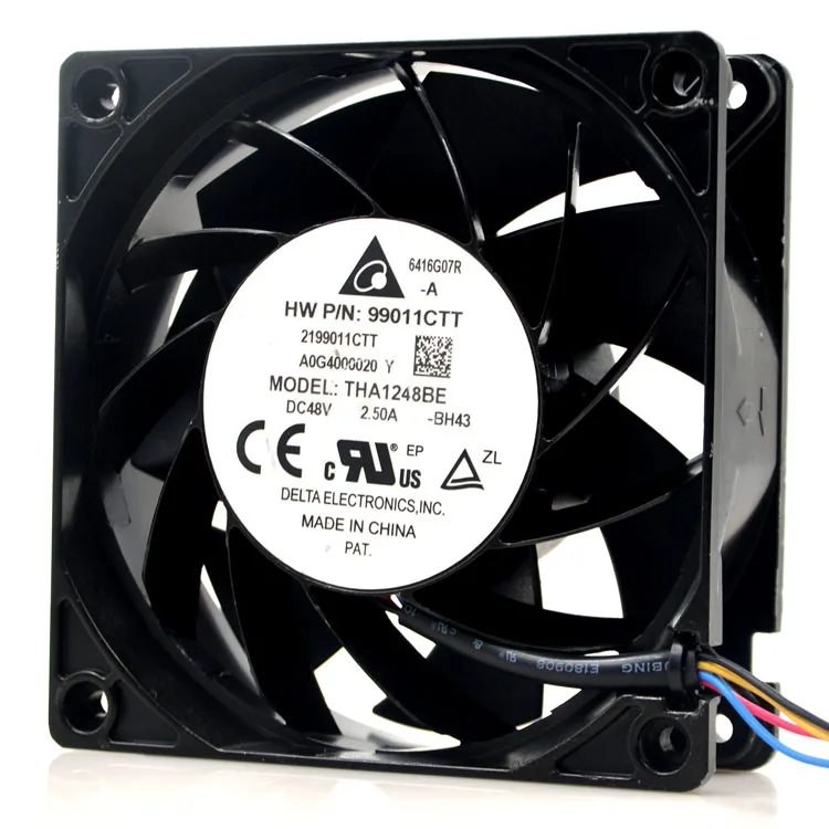 

120mm 48V Fan for Delta THA1248BE 12038 120x120x38mm DC 48V 2.5A 12CM 4-pin High Speed Airflow CFM Cooling Fan