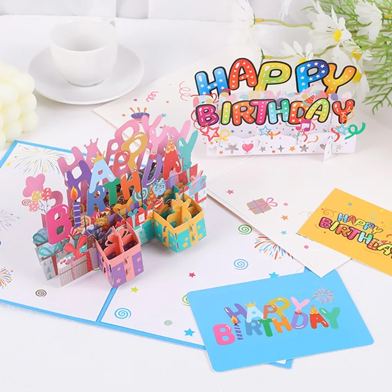 Birthday Three-dimensional Greeting Card Practical Thanks Thanksgiving Butterfly Flowers Blessing Envelope Card Teachers' Day