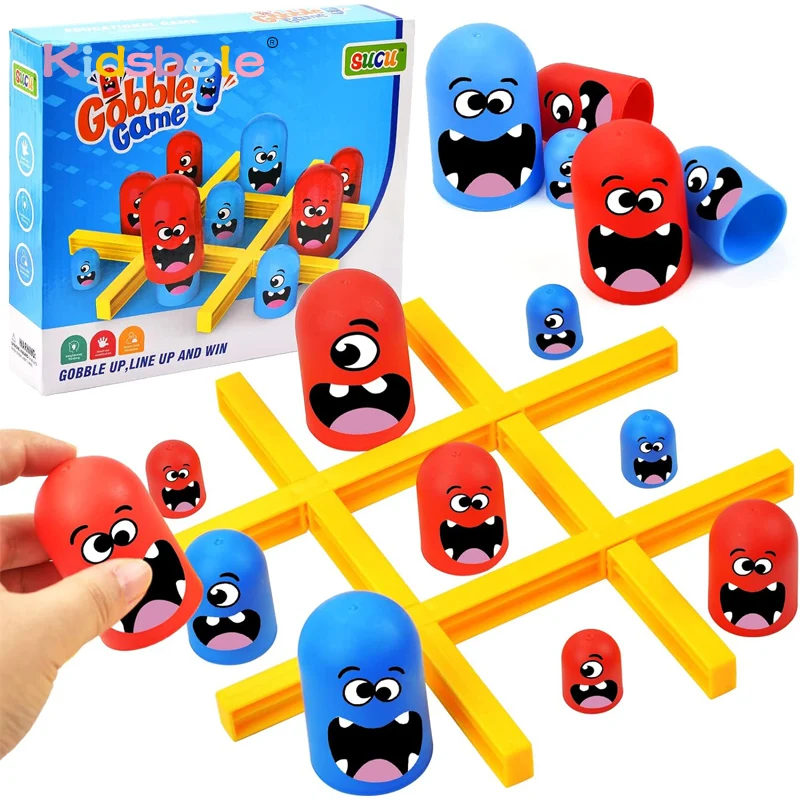 Parent-child Interactive Toys Tic Tac Toe Game Funny Games for Kids Family Friends Suitable Party Toys Big Eat Small Game