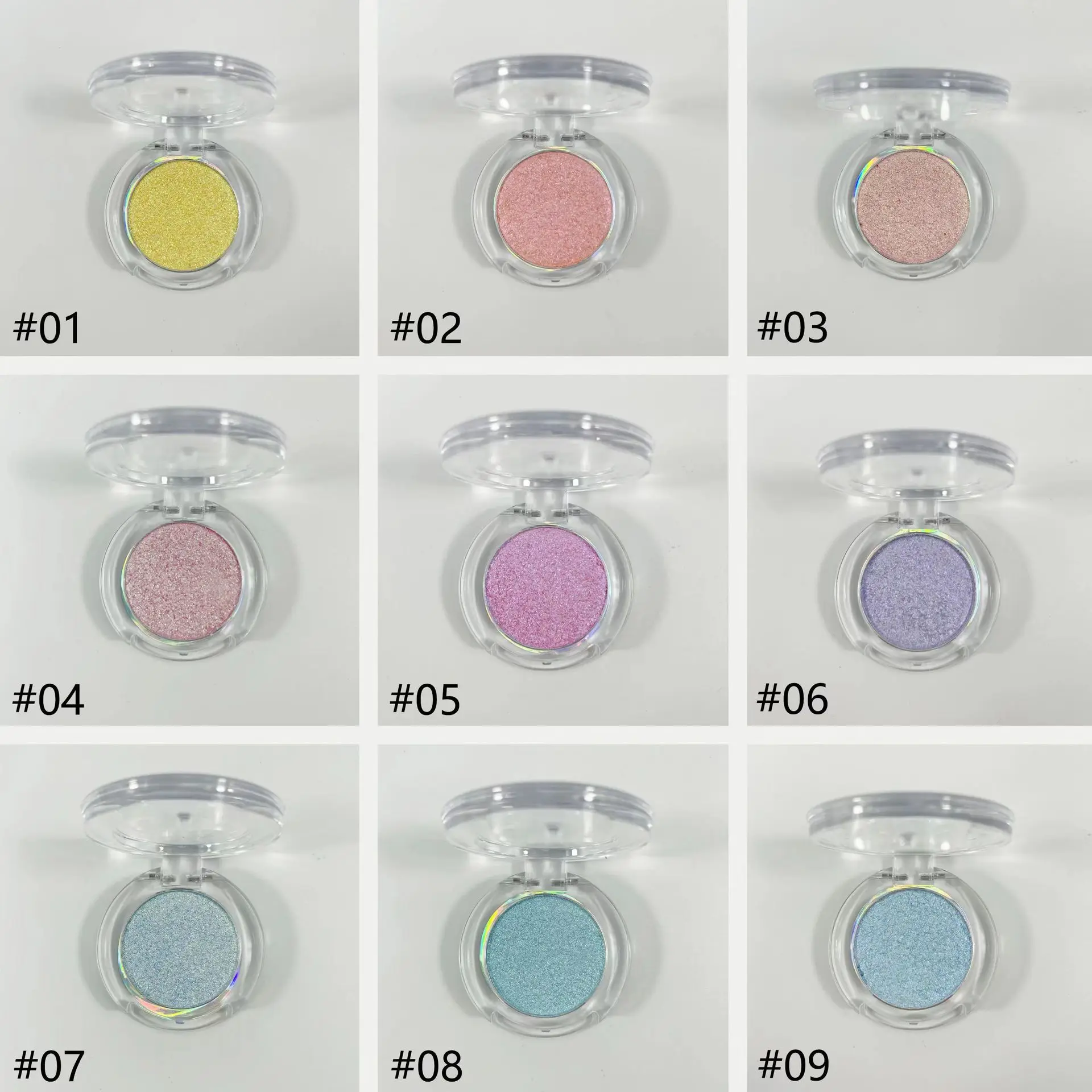 

20pcs Wholesale Chameleon eyeshadow Metallic Shiny Eyeshadow Palette Powder Pigment Eyes Makeup Glitter Private Label