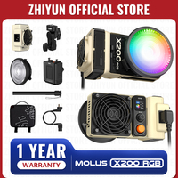 ZHIYUN Official MOLUS X200 RGB 200W LED Video Light Multiple power supply modes APP Control for Commercial Photography Light
