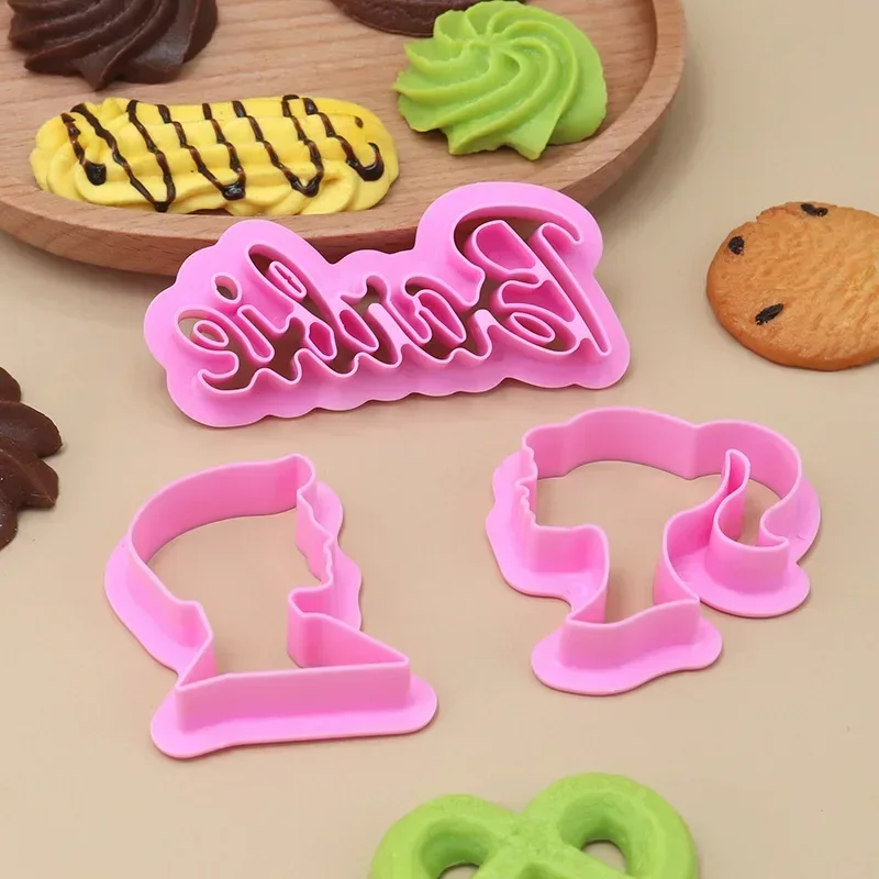 Fashion Barbie Mould Cute Cartoon Barbie Biscuit Mould Baking Tool Set DIY Cake Styling Tool Children Toys Holiday Gifts